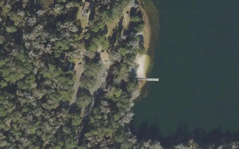 Aerial photo of the area around Alfred B. Maclay Gardens State Park (No Gasoline Motors), Leon County