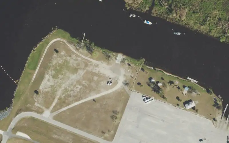 Aerial photo of the area around Alvin L. Ward Park - Lake Okeechobee Airboat Ramp, Glades County