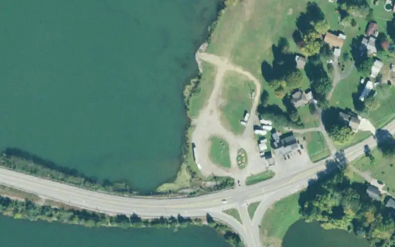 Aerial photo of the area around Anchor Inn Bait & Tackle, Marion County