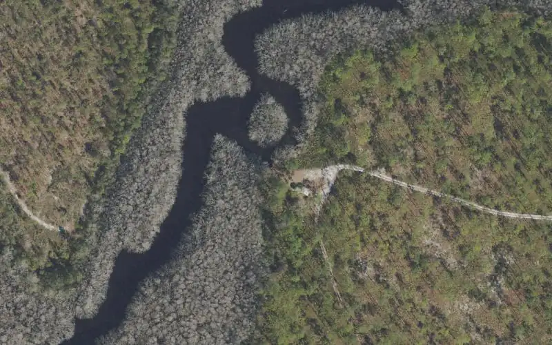 Aerial photo of the area around Apalachicola National Forest - Fort Gadsden Creek West Primitive Access, Franklin County