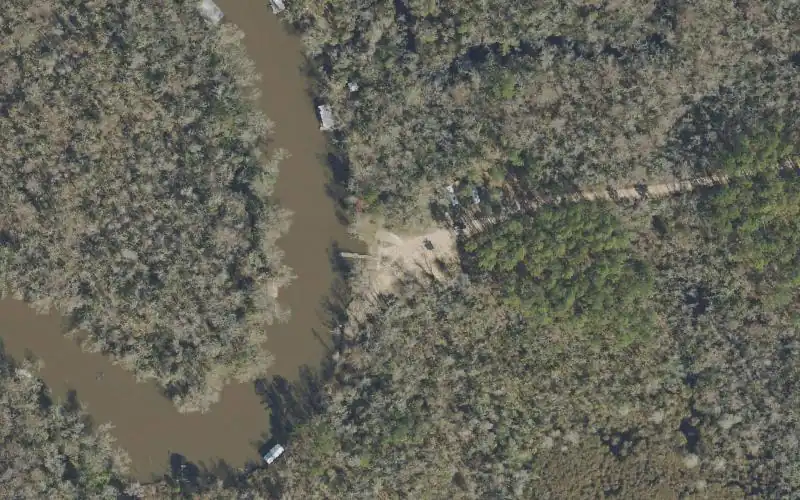 Aerial photo of the area around Apalachicola River Wildlife and Environmental Area - Gardeners Landing Public Boat Ramp, Franklin County
