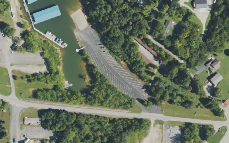 Aerial photo of the area around Axtel Ramp, Breckinridge County