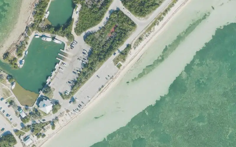 Aerial photo of the area around Bahia Honda State Park - Loggerhead Kayak Beach, Monroe County