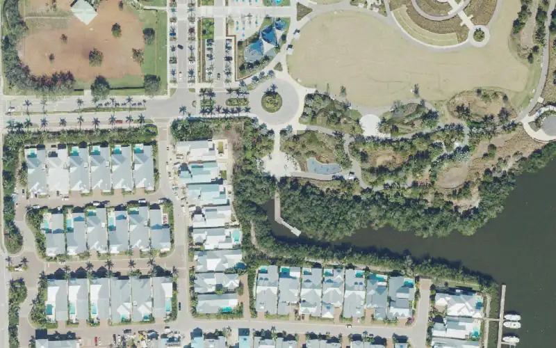 Aerial photo of the area around Baker Park - Kayak Launch, Collier County