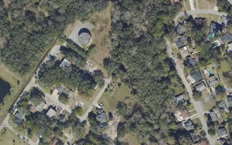 Aerial photo of the area around Bee Street Park - Paddlecraft Access, Duval County