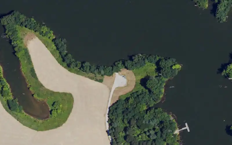 Aerial photo of the area around Benjy Kinman Lake Carrydown, Henry County