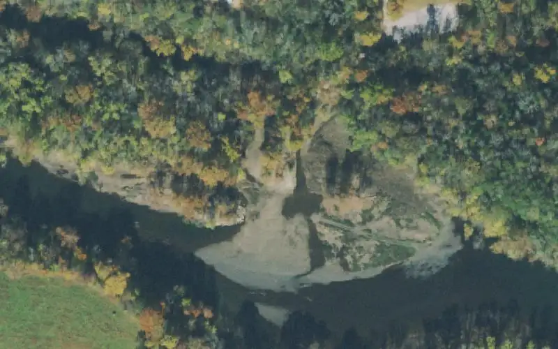 Aerial photo of the area around Betty's Island Boat Ramp, Smith County