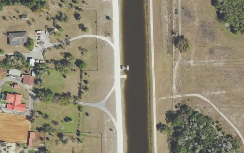 Aerial photo of the area around Big Cypress North Feeder Canal - South Boat Ramp (Small Boats Only), Hendry County