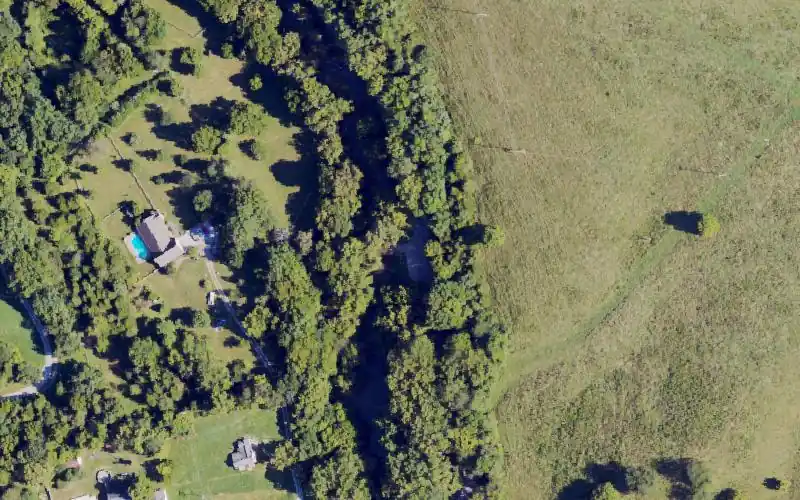 Aerial photo of the area around Big Eagle Creek Ramp, Scott County