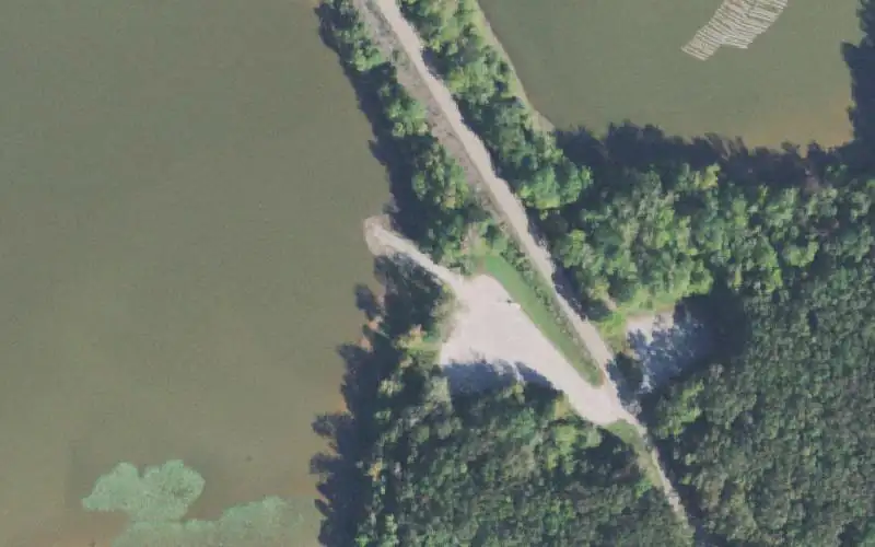 Aerial photo of the area around Birdsong Creek Access Area, Benton County