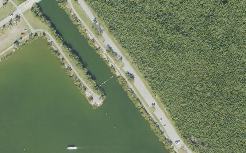 Aerial photo of the area around Black Point Park - Canoe/Kayak Access, Miami-Dade County