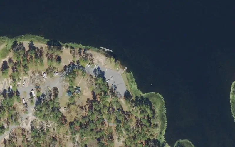 Aerial photo of the area around Blackwater River State Forest - Bear Lake Recreation Area (No Gas Motors), Santa Rosa County