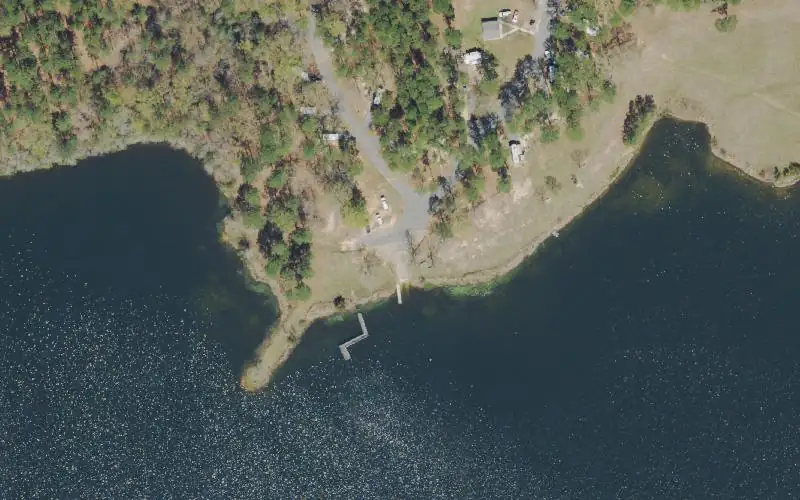 Aerial photo of the area around Blackwater River State Forest - Hurricane Lake North Recreation Area (No Gas Motors), Okaloosa County