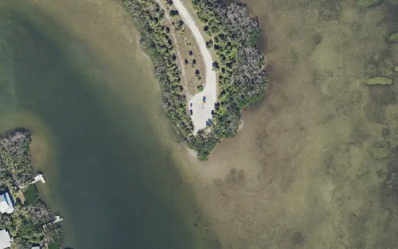 Aerial photo of the area around Blind Pass Beach Park Kayak Access South, Sarasota County