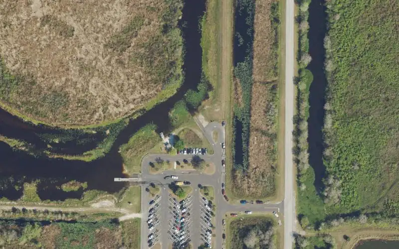 Aerial photo of the area around Blue Cypress Recreation Area - 512 Rec Pad - Airboat Ramp, Indian River County