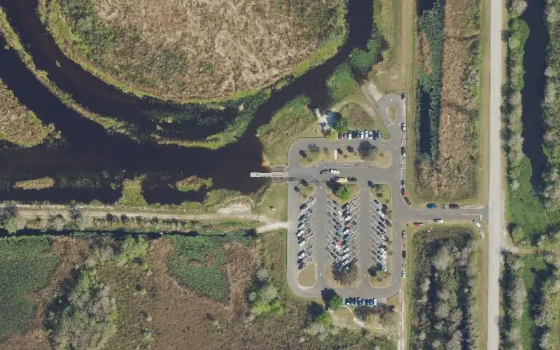 Aerial photo of the area around Blue Cypress Recreation Area - 512 Rec Pad - Boat Ramp, Indian River County
