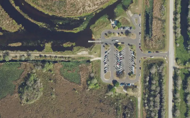 Aerial photo of the area around Blue Cypress Recreation Area - 512 Rec Pad - South Marsh (No Airboats - No Motors Over 10 HP), Indian River County