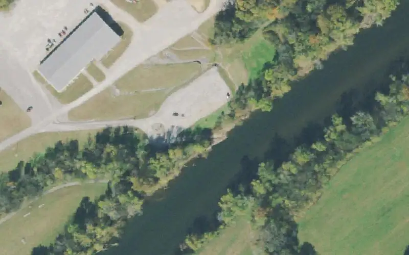 Aerial photo of the area around Bob Lowery Sr. Boat Ramp, Smith County