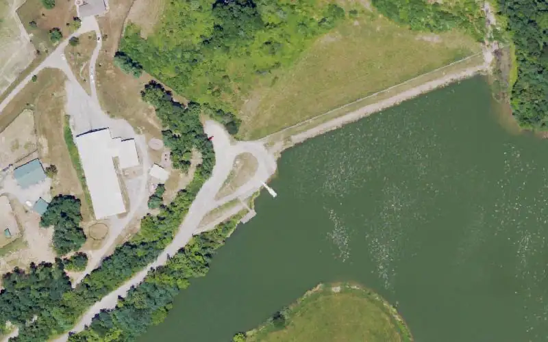 Aerial photo of the area around Boltz Lake Ramp, Grant County