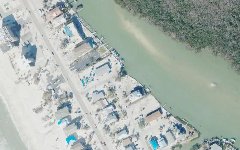Aerial photo of the area around Bonita Beach - Melody Lane Right of Way (Not Recommended - No Parking), Lee County