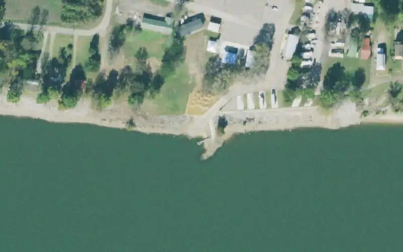 Aerial photo of the area around Botel, Hardin County