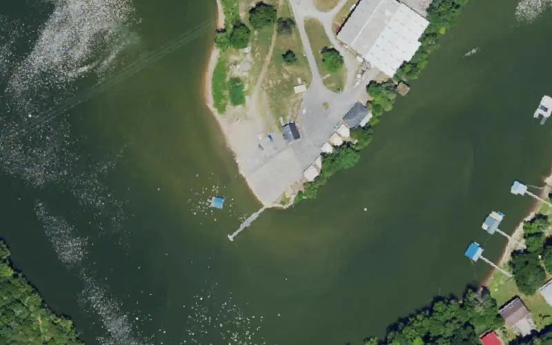Aerial photo of the area around Bryants Camp, Garrard County