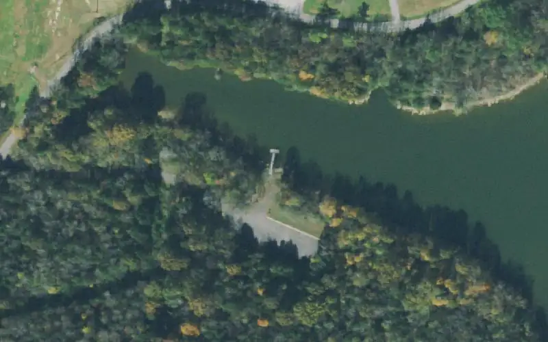 Aerial photo of the area around Buffalo Ramp, Smith County