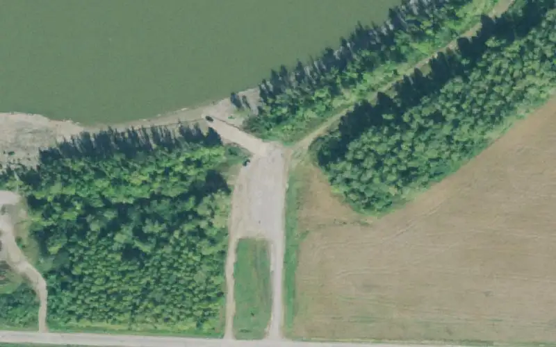 Aerial photo of the area around Bungee Access Area, Dyer County