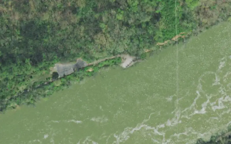 Aerial photo of the area around Bussell Ferry, Loudon County