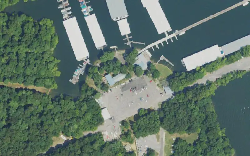 Aerial photo of the area around Buzzard Rock, Lyon County