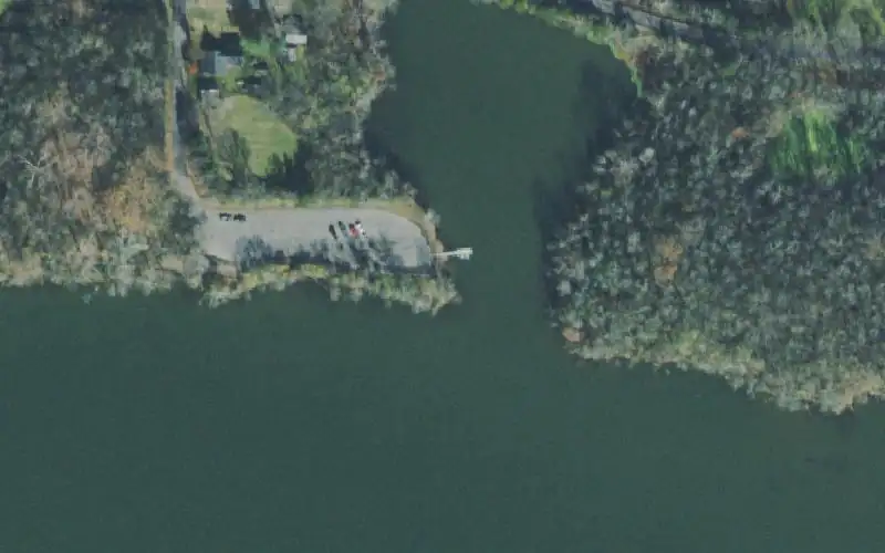 Aerial photo of the area around Cairo Boat Ramp, Sumner County