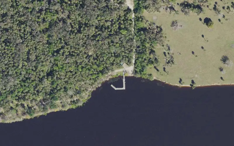 Aerial photo of the area around Caloosahatchee Regional Park - Kayak Launch, Lee County
