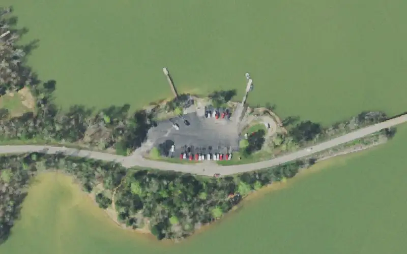 Aerial photo of the area around Caney Creek, Roane County
