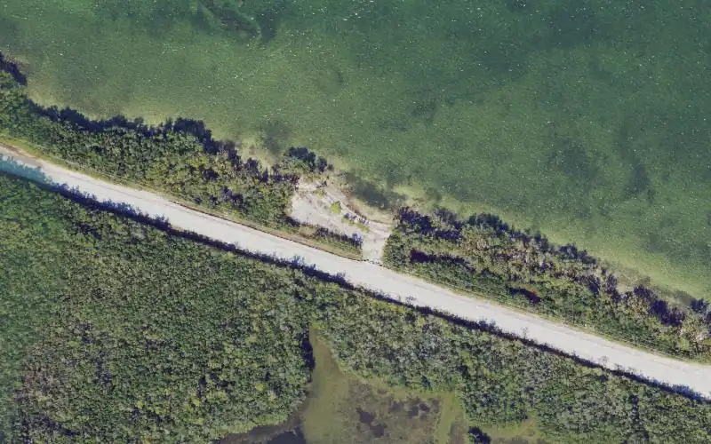 Aerial photo of the area around Card Sound Bridge East - Unpaved Roadside Ramp (Small Boats Only) CLOSED, Monroe County
