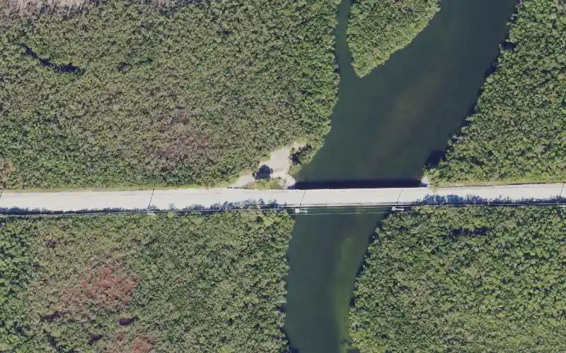 Aerial photo of the area around Card Sound Road - Steamboat Creek Canoe / Kayak Access Site (CLOSED), Monroe County
