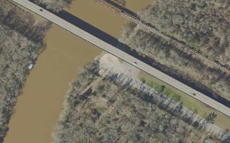 Aerial photo of the area around Caryville Public Boat Ramp, Washington County