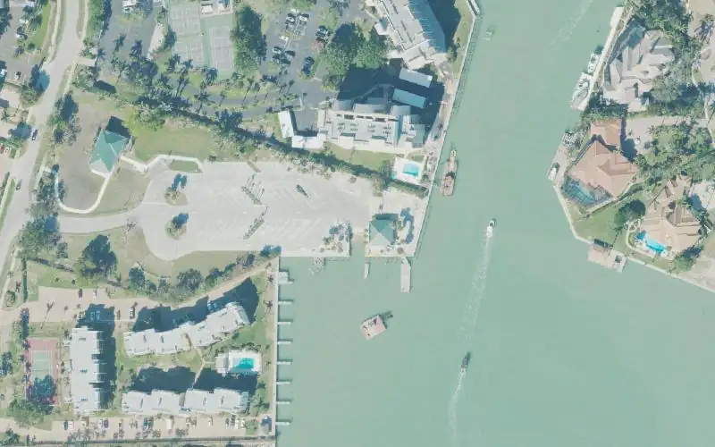 Aerial photo of the area around Caxambas Park And Boat Ramp, Collier County