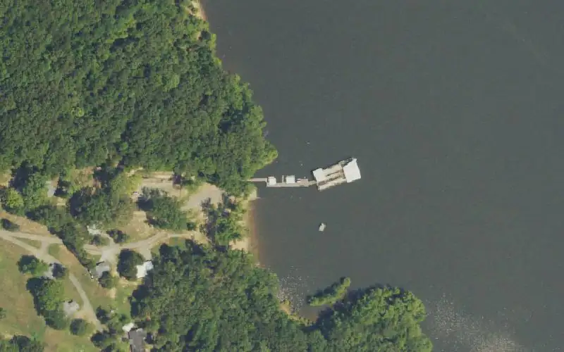 Aerial photo of the area around Cedar Knob, Marshall County