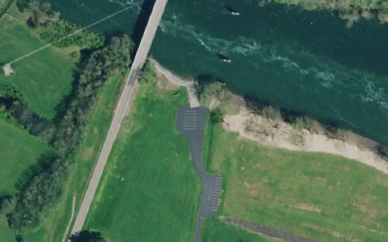 Aerial photo of the area around Cherokee Dam Tailwaters, Jefferson County