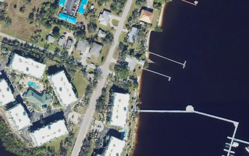 Aerial photo of the area around Chester Roberts Park - Canoe and Kayak Launch, Charlotte County
