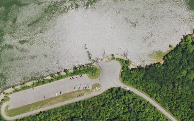 Aerial photo of the area around Chowning Lane, Spencer County