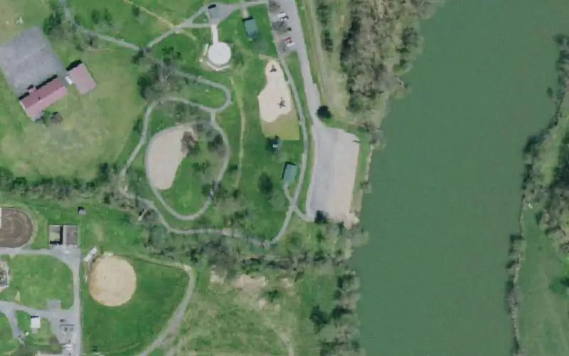 Aerial photo of the area around Church Hill City Park Access, Hawkins County