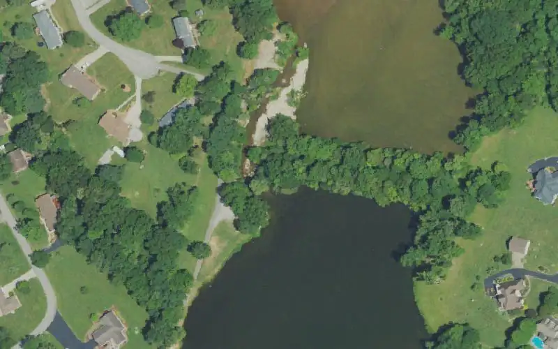 Aerial photo of the area around City Lake, Taylor County