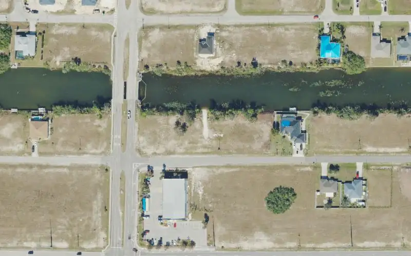 Aerial photo of the area around City of Cape Coral - Primitive Boat Ramp - 1519 NW 8th Terrace, Lee County