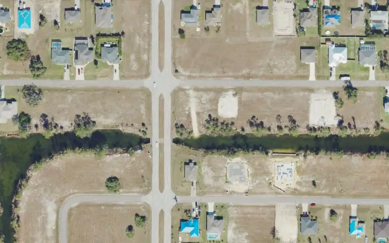 Aerial photo of the area around City of Cape Coral - Primitive Boat Ramp - 1624 NE 33rd Lane, Lee County