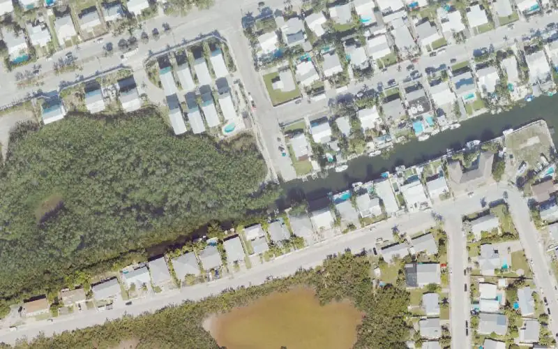 Aerial photo of the area around City of Key West 11th Street Public Boat Ramp, Monroe County