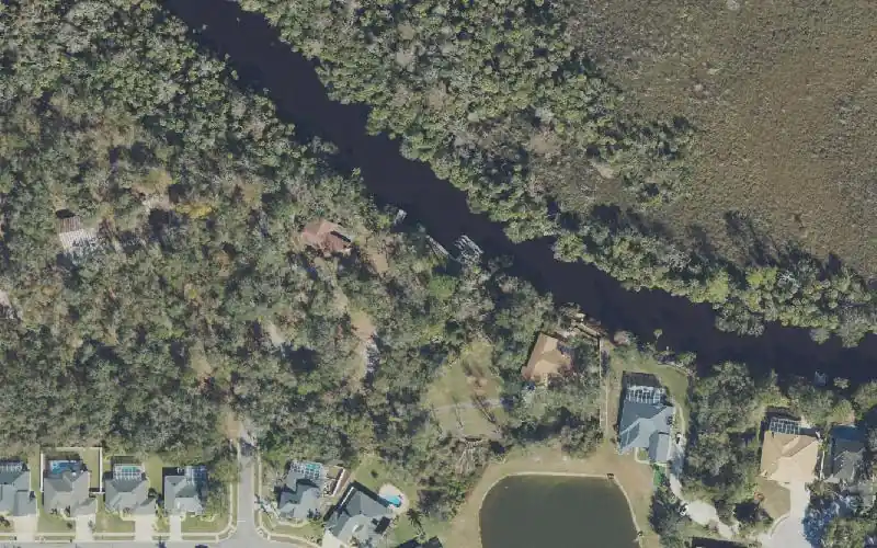 Aerial photo of the area around City of Port Orange - Russel Property - Kayak Docks, Volusia County