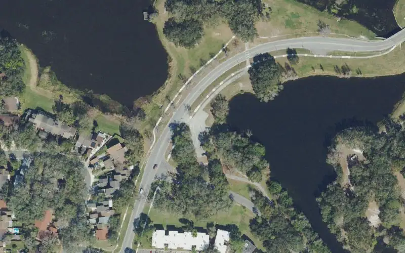 Aerial photo of the area around Cliff Stephens Park (No Gas Motors), Pinellas County