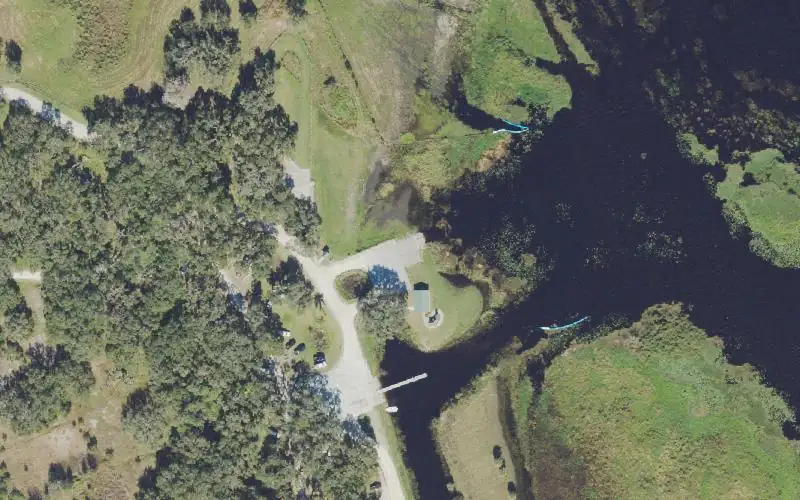 Aerial photo of the area around Coleman Landing at Shady Oaks Recreation Area - Airboat Ramp, Polk County