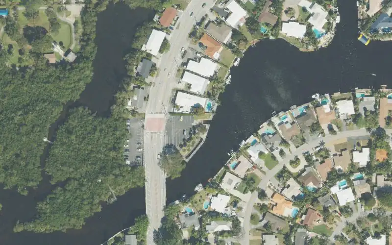 Aerial photo of the area around Colohatchee Public Boat Ramp, Broward County